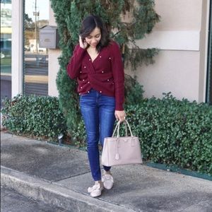 Pearl embellish sweater